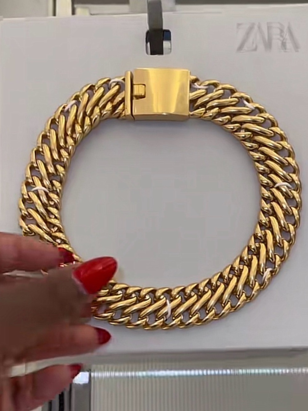 🔥🔥zara Zara Gold Double-Row Curb Choker